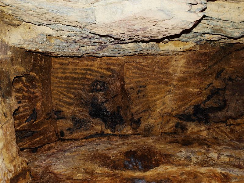 Überhauen in einem Qecksilbergerwerk in der Nordpfalz