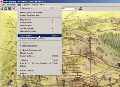 Bild -&gt; Größe ändern...