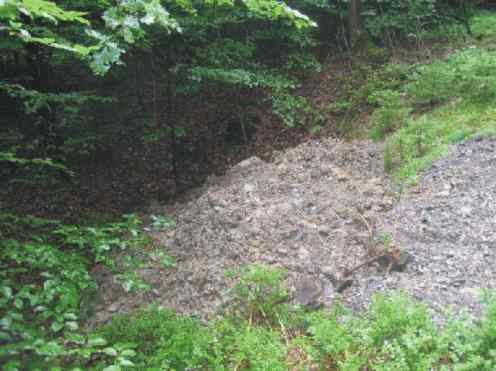 Frische Verfüllung im Gangbereich
<br />&quot;Roter Hahn&quot;