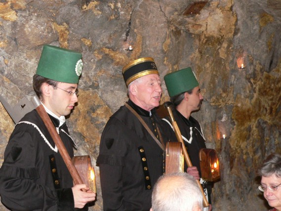 Bergzeremoniell mit Steiger und seinem Ehrengeleit