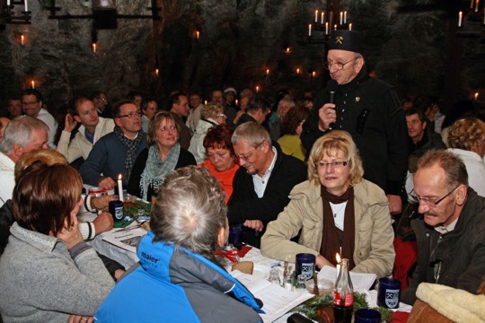 Mettenschicht bei &quot;Markus Röhling Stolln&quot; 2011 - in der Maschinenkammer