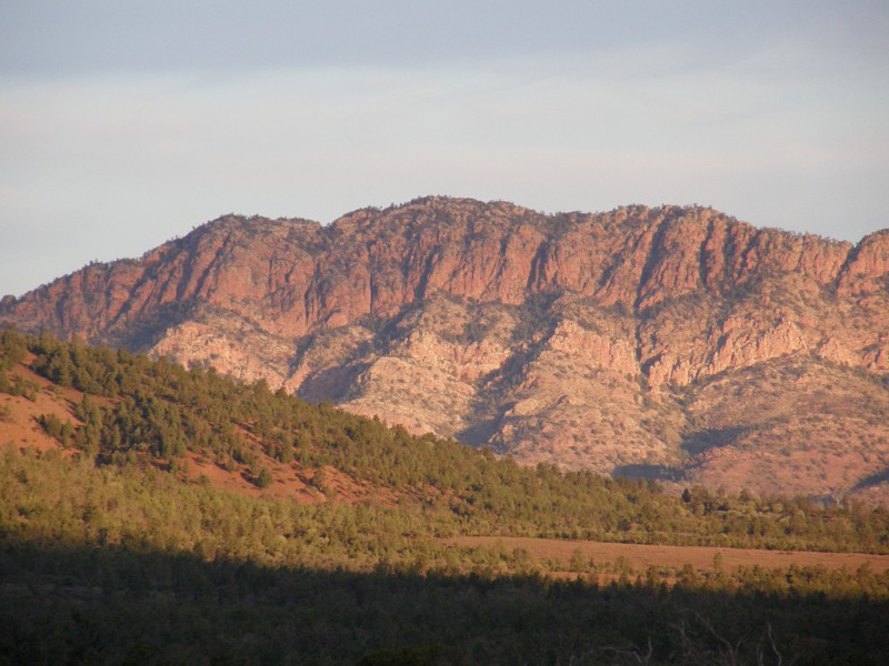 Die Chace Range im Abendlicht.