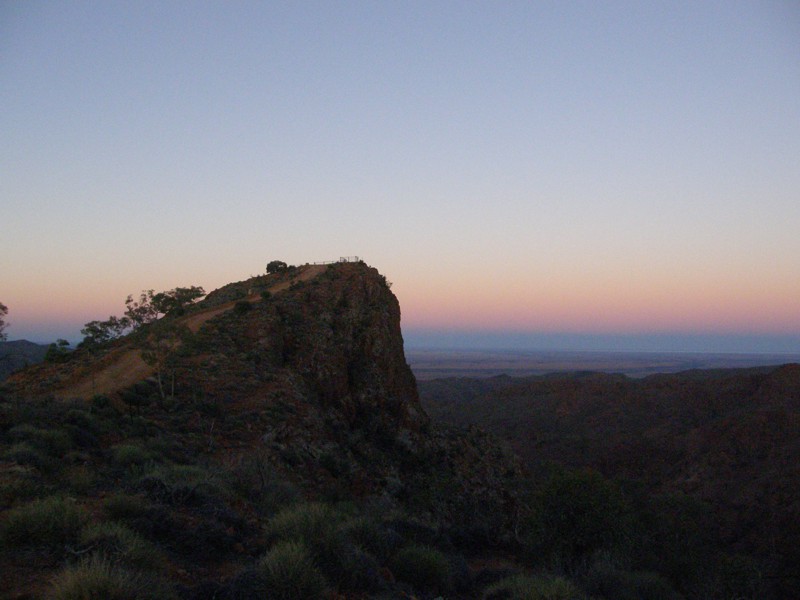 Sillers Lookout mit dem Frome Becken im Hintergrund.